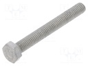 Screw; M5x40; DIN: 933; Head: hexagonal; none; A2 stainless steel