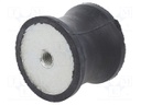 Vibration damper; M10; Ø: 55mm; rubber; L: 45mm; H: 10mm; 1818N