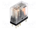 Relay: electromagnetic; DPDT; Ucoil: 24VDC; 5A/250VAC; 5A/30VDC; 5A