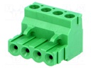 Pluggable terminal block; Contacts ph: 5.08mm; ways: 4; straight