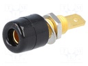 Socket; 4mm banana; 32A; 33VAC; 70VDC; black; gold-plated; -25÷80°C