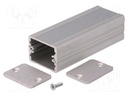 Enclosure: with panel; AKG; X: 33mm; Y: 80mm; Z: 24mm; aluminium; grey