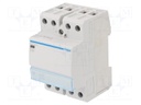 Contactor: 3-pole installation; 63A; 230VAC; NO x3; DIN; -10÷50°C