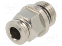 Push-in fitting; straight; 1/4"; -0.99÷20bar; 6mm