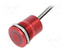 Switch: capacitive; Pos: 2; SPST-NC; 0.01A/12VDC; IP68; ON-(OFF)