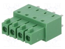 Pluggable terminal block; 3.5mm; ways: 4; straight; socket; female