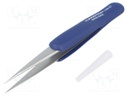 Tweezers; Blade tip shape: sharp; Tweezers len: 110mm; ESD