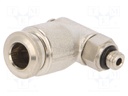 Push-in fitting; BANJO,angled; M5; -0.99÷20bar; 6mm