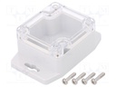 Enclosure: multipurpose; X: 58mm; Y: 64mm; Z: 35mm; with fixing lugs