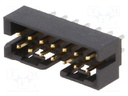 Socket; wire-board; male; Milli-Grid; 2mm; PIN: 14; THT; gold-plated