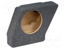 Car loudspeaker enclosure; MDF; gray melange; textil; 15l; 250mm