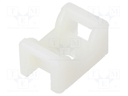 Screw mounted clamp; UL94V-2; natural; Tie width: 6mm; Ht: 9mm