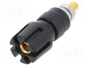 Socket; 4mm banana; 30A; 60VDC; 48mm; black; gold-plated; -20÷80°C