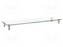 Monitor stand; 20kg; Mat: metal,steel,glass; Dim: 1000x260x93mm