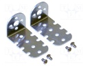 Bracket; silver; Pcs: 2; Holder mat: aluminum; Dim: 29x15.5x17mm