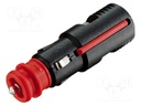 Cigarette lighter plug; screw terminal; 16A; Sup.volt: 12÷24VDC