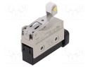 Limit switch; angled lever with roller; SPDT; 10A; max.250VAC