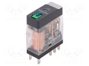 Relay: electromagnetic; DPDT; Ucoil: 24VDC; 5A/250VAC; 5A/30VDC; 5A