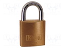 Padlock; brass; Application: toolboxes,cabinets,bags,cases