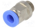 Push-in fitting; straight; G 1/8"; -0.95÷15bar; 6mm