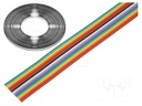 Wire: ribbon; 1.27mm; stranded; Cu; 16x28AWG; unshielded; PVC; 300V