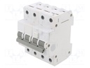 RCBO breaker; Inom: 25A; Ires: 30mA; Poles: 3+N; 230/400VAC; DIN