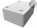 Enclosure: multipurpose; X: 50mm; Y: 65mm; Z: 30mm; MB; polystyrene