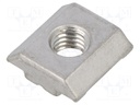 Nut; for profiles; Width of the groove: 6mm; stainless steel