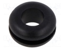 Grommet; black; UL94HB; TPR