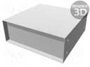 Enclosure: with panel; 1458; X: 203mm; Y: 203mm; Z: 76mm; steel sheet