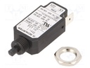 Circuit breaker; Urated: 240VAC; 48VDC; 4.5A; SPST; Poles: 1; screw