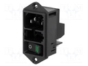 Connector: AC supply; socket; male; 10A; 250VAC; IEC 60320