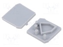 Cap for LED profiles; silver; 10pcs.