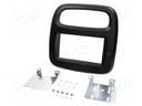 Radio mounting frame; Opel,Renault; 2 DIN; black