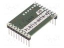 Module: RF; FM transceiver; FM,FSK; 869MHz; RS232; -100dBm; 3VDC