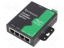 Industrial module: switch Ethernet; unmanaged; 5÷30VDC; RJ45