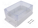 Enclosure: multipurpose; X: 121mm; Y: 171mm; Z: 80mm; polycarbonate