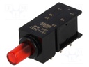 Switch: push-button; Pos: 2; DPDT; 0.5A/60VAC; 0.5A/60VDC; red; 8N