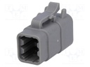 Connector: wire-wire; ATM; plug; female; PIN: 6; IP67; Locking: latch