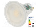 LED lamp; neutral white; GU10; 230VAC; 575lm; 6.9W; 120°; 4000K