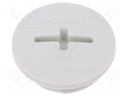 Stopper; M20; IP68; Mat: polyamide; light grey; with seal