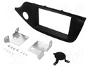 Radio mounting frame; Kia; 2 DIN; matt black