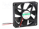 Fan: DC; axial; 12VDC; 70x70x15mm; 45.63m3/h; 31.5dBA; Vapo; 26AWG