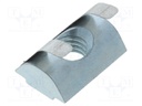 Nut; for profiles; Width of the groove: 6mm; V: with spring leaf