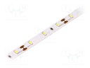 LED tape; white warm; LED/m: 60; SMD; 3014; 12V; 8mm; 120°; IP20; 6W/m