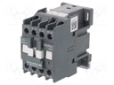 Contactor: 3-pole; NO x3; Auxiliary contacts: NC; 220VAC; 9A; DIN