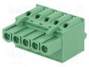 Pluggable terminal block; 5mm; ways: 5; straight; plug; female