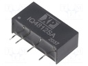 Isolated Board Mount DC/DC Converter, Semi Regulated, ITE, 1 Output, 1 W, 12 V, 83 mA