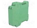 Enclosure: for DIN rail mounting; polyamide; green; terminals: 16