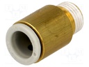 Push-in fitting; threaded,straight; R 1/8"; outside; -1÷10bar